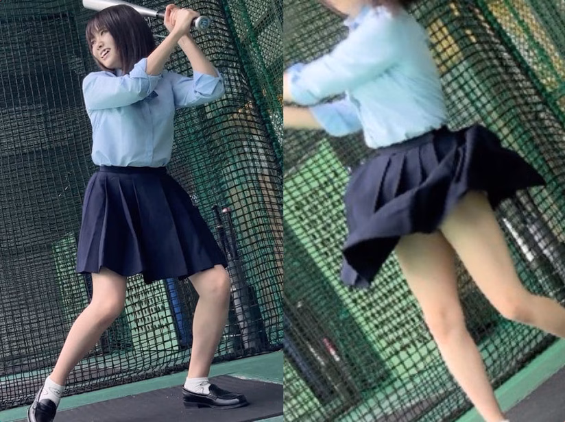 シーン1：バッティングセンターでの野球シーン 1